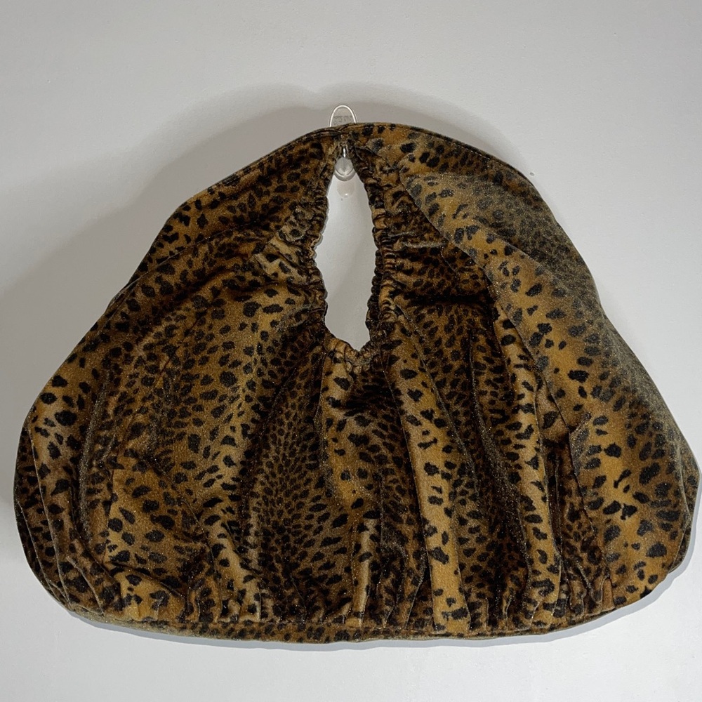Ronny Kobo leopard print faux fur hobo bag
